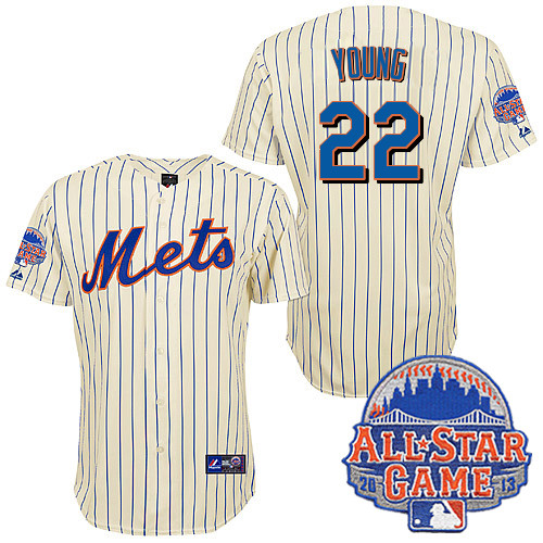 Eric Young #22 Youth Baseball Jersey-New York Mets Authentic All Star White MLB Jersey